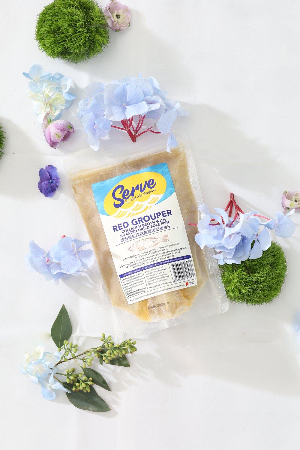 Frozen Red Grouper Collagen Broth with Dried Sole Fish 400g