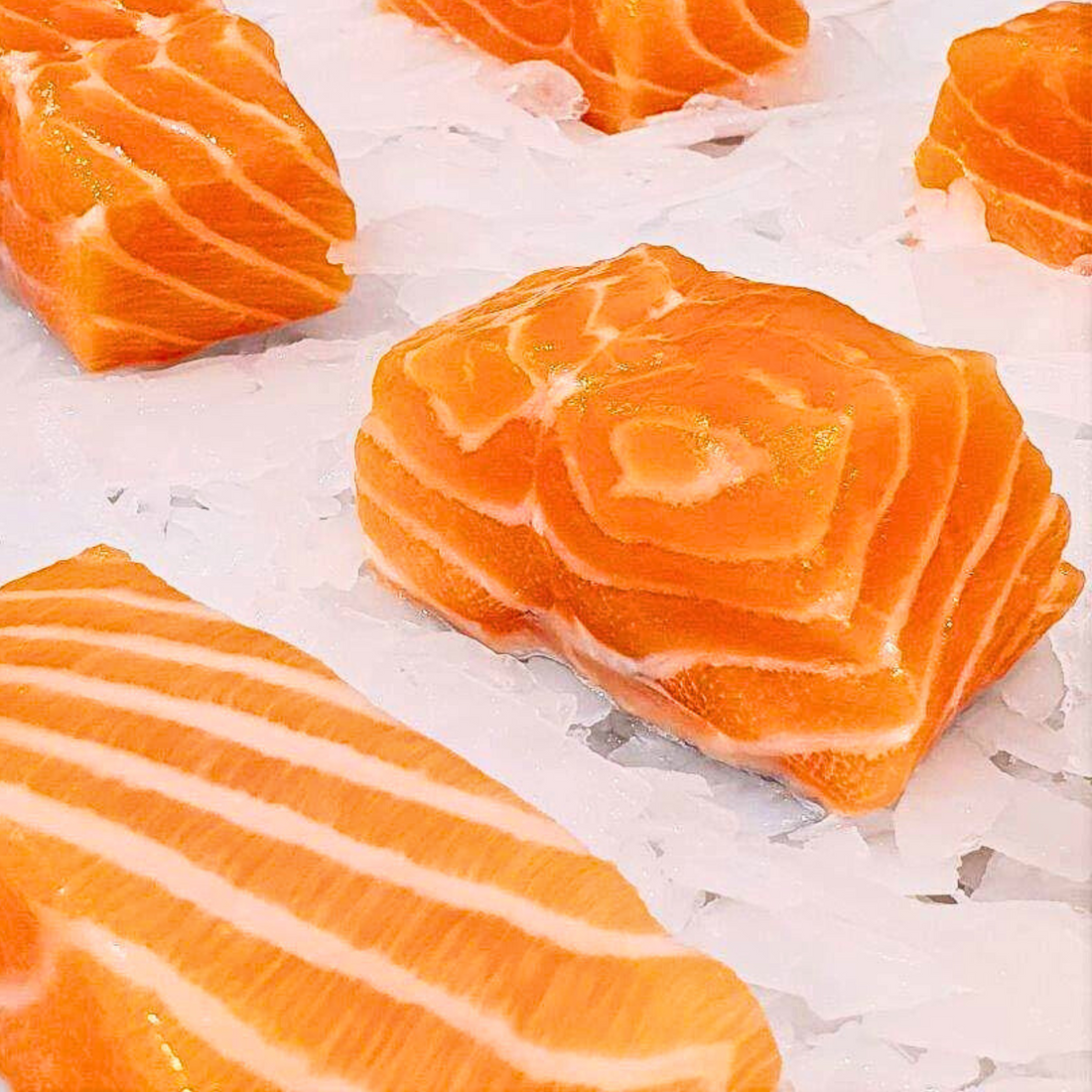 Frozen Premium Bakkafrost Salmon Skinless Bites 30g (Baby Friendly) (Bundle of 6ea)