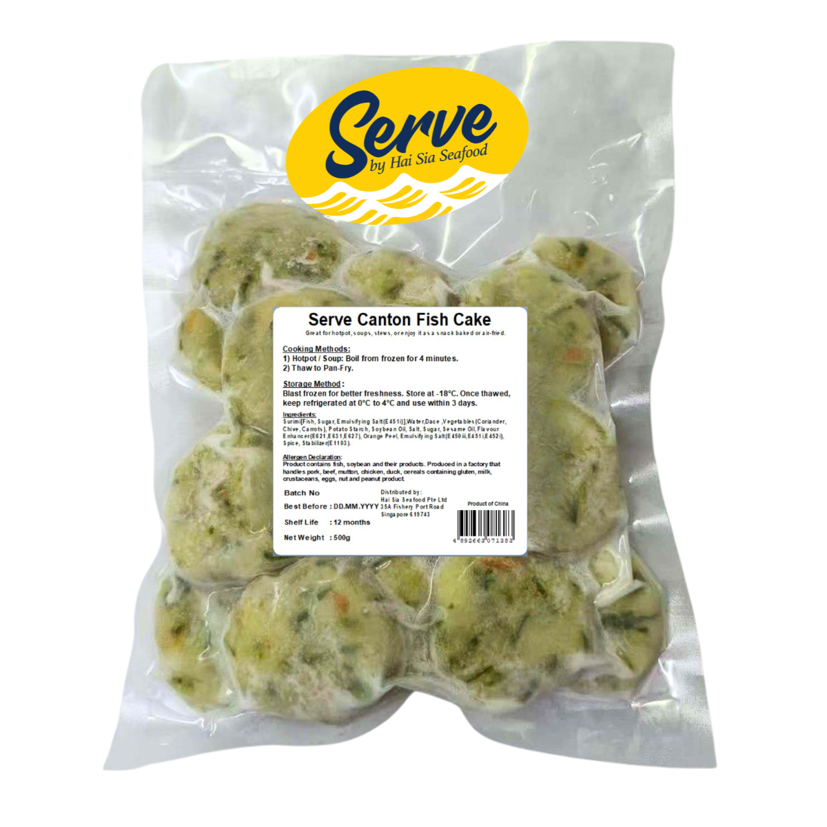 Frozen Premium Canton Fish Cake 500g