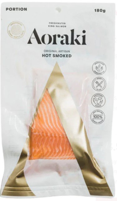 Frozen Aoraki NZ King Hot Smoked Salmon 180g